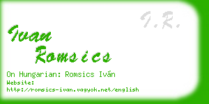 ivan romsics business card