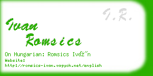 ivan romsics business card